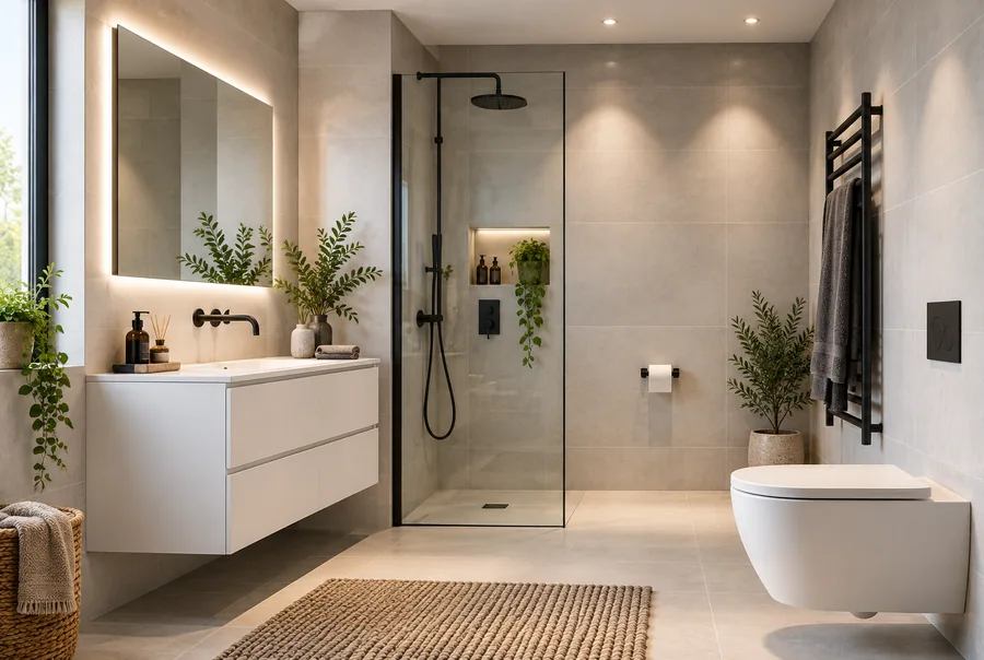 Badkamer in Modern warm-stijl