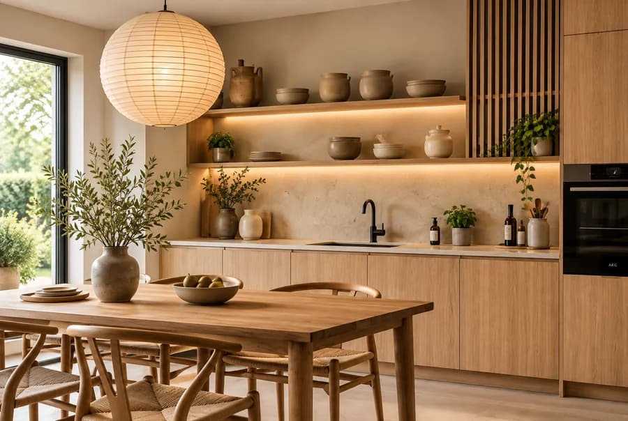 Keuken in Japandi-stijl