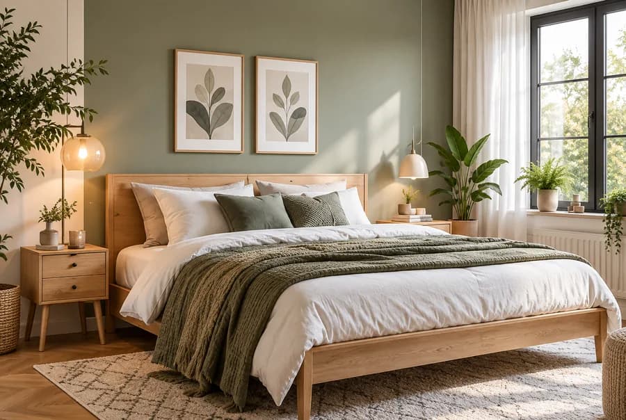 Slaapkamer in Scandinavisch-stijl