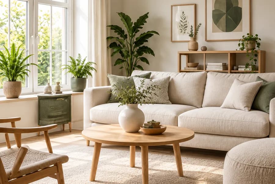 Scandinavisch woonkamer als voorbeeld van de stijl