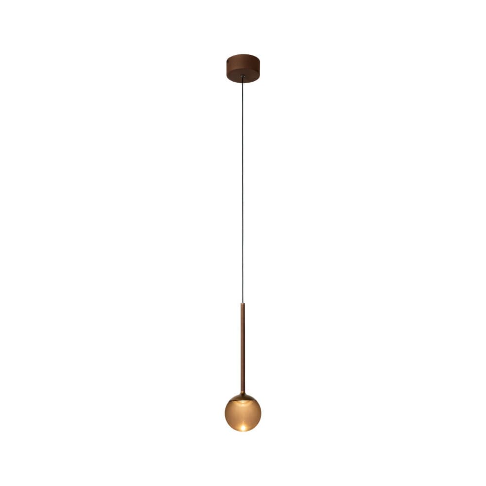 Lucide CALINA - Hanglamp - Ø 9,9 cm - LED Dimb. - CCT - 1x7W 2200K/3300K - Met vervangbare LED-module - Koffie - Premium