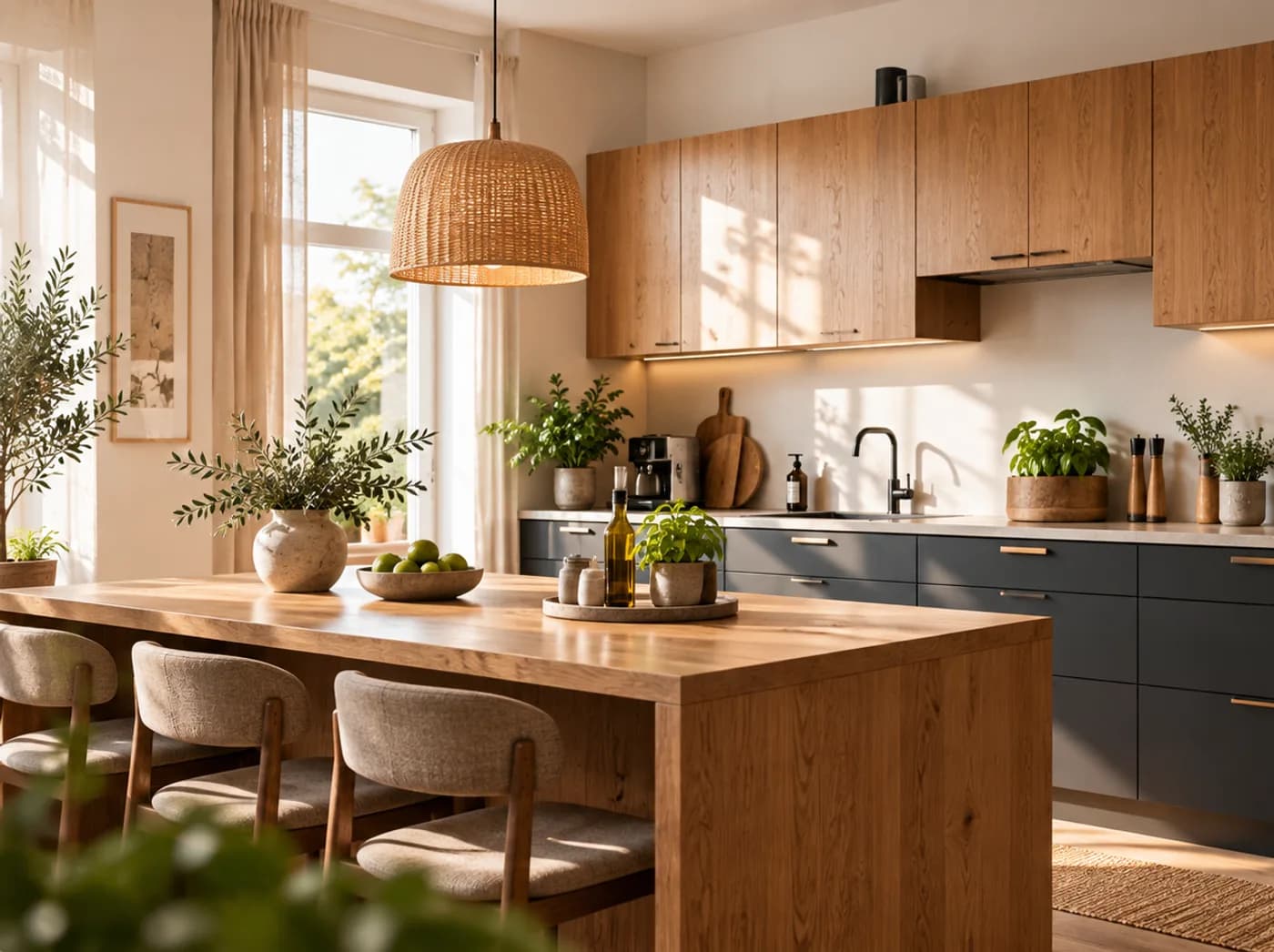 Diep indigo in de keuken